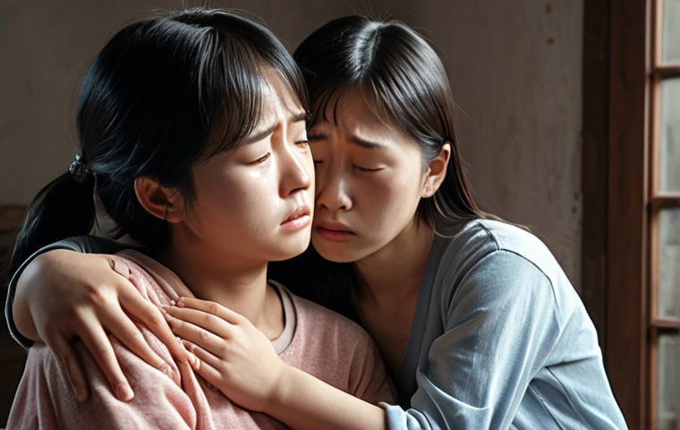 **Image Prompt:** A heartwarming scene of Kongsuni comforting a sad friend. Focus on their facial expressions and body language to convey empathy and care.