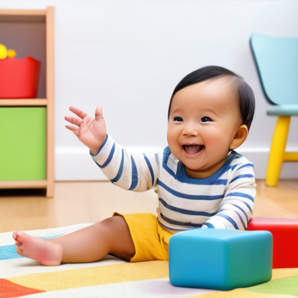 콩순이의 팬 연령층 분석 - **Prompt Title: "Joyful Toddler's Colorful Discovery"**
**Image Prompt:** A cheerful, friendly c...