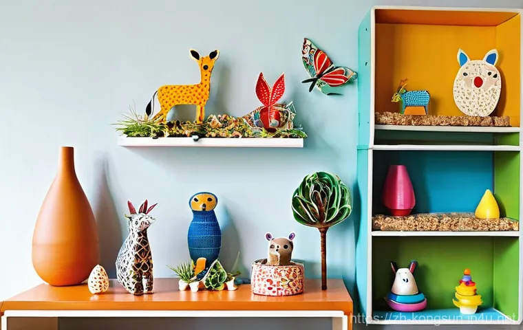 콩순이 DIY 프로젝트 - **Prompt:** A heartwarming scene of a parent and their child (around 5-7 years old, wearing comforta...