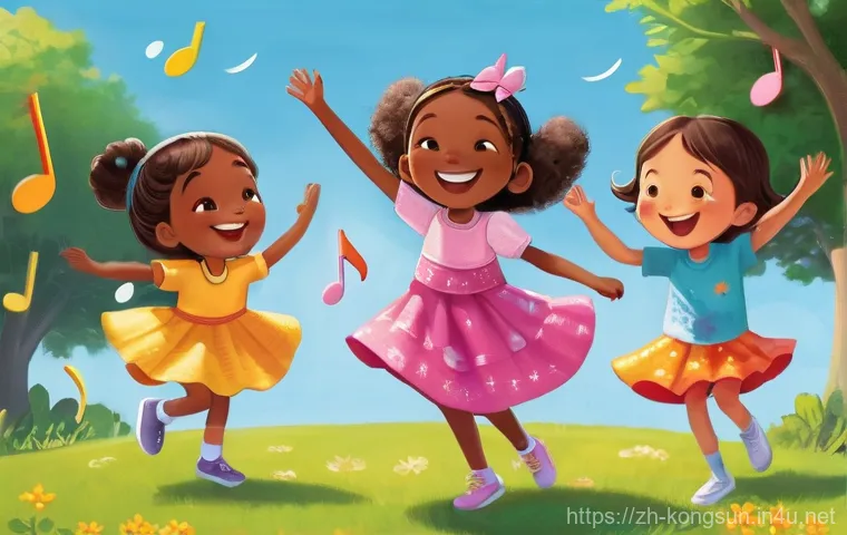 콩순이 동요 인기 이유 - **Prompt 1: "Melody and Movement: Kongsooni's Dance Party"**
    A vibrant and joyful scene featurin...