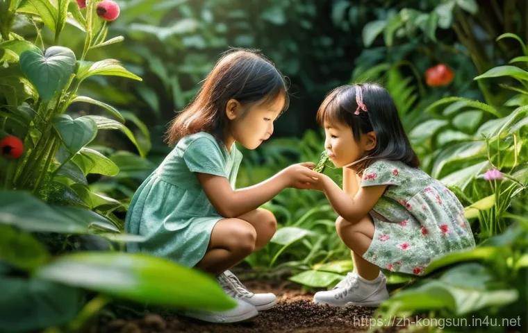 콩순이 에피소드 주제별 정리 - **Prompt: Joyful Shared Creation in a Playroom**
    A group of 3-4 diverse children, including a ch...