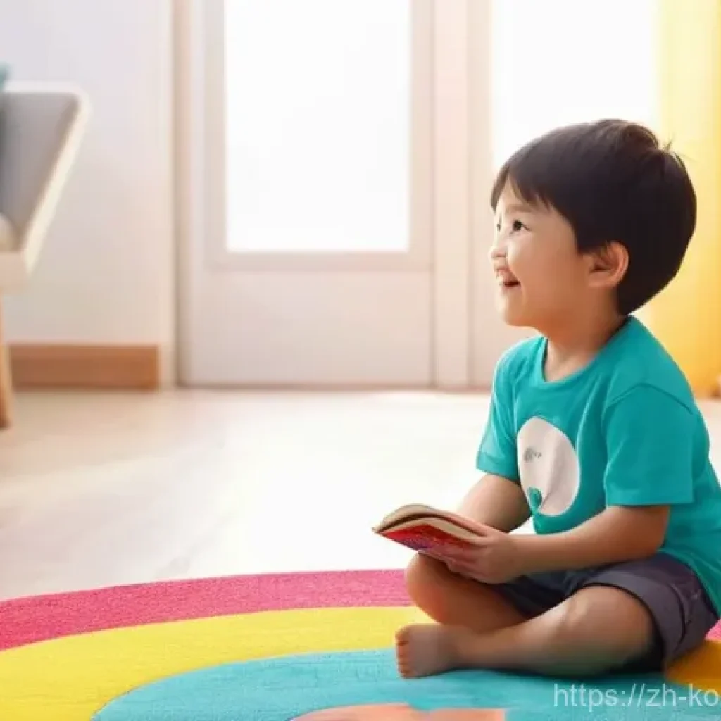 콩순이 애니메이션 시청 가이드 - **Prompt 1: A Child's Joyful Animation Moment**
A happy and engaged preschool-aged child, around...