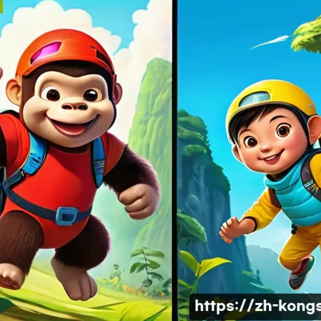 콩순이 굿즈 제작 과정 - **Prompt 1: Kong Xiaoxing's Playful Adventures**
A vibrant, high-energy illustration featuring K...