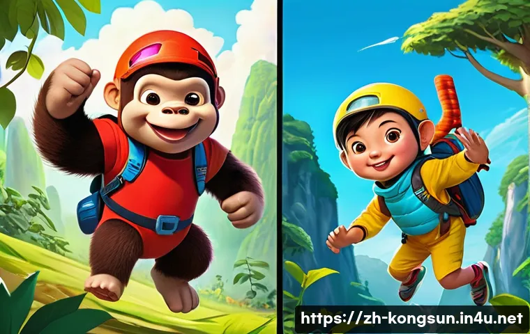 콩순이 굿즈 제작 과정 - **Prompt 1: Kong Xiaoxing's Playful Adventures**
    A vibrant, high-energy illustration featuring K...